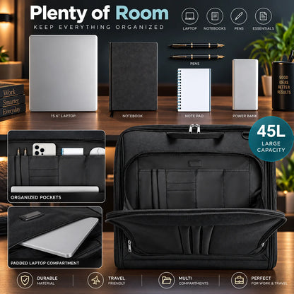 Garment Bag Foldable Water-Resistant EVA-Padded