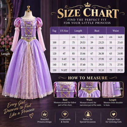 Girls Ball Gown Dress Puff Sleeves Mesh Overlay