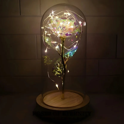 Glass Dome Rose LED Battery Operated