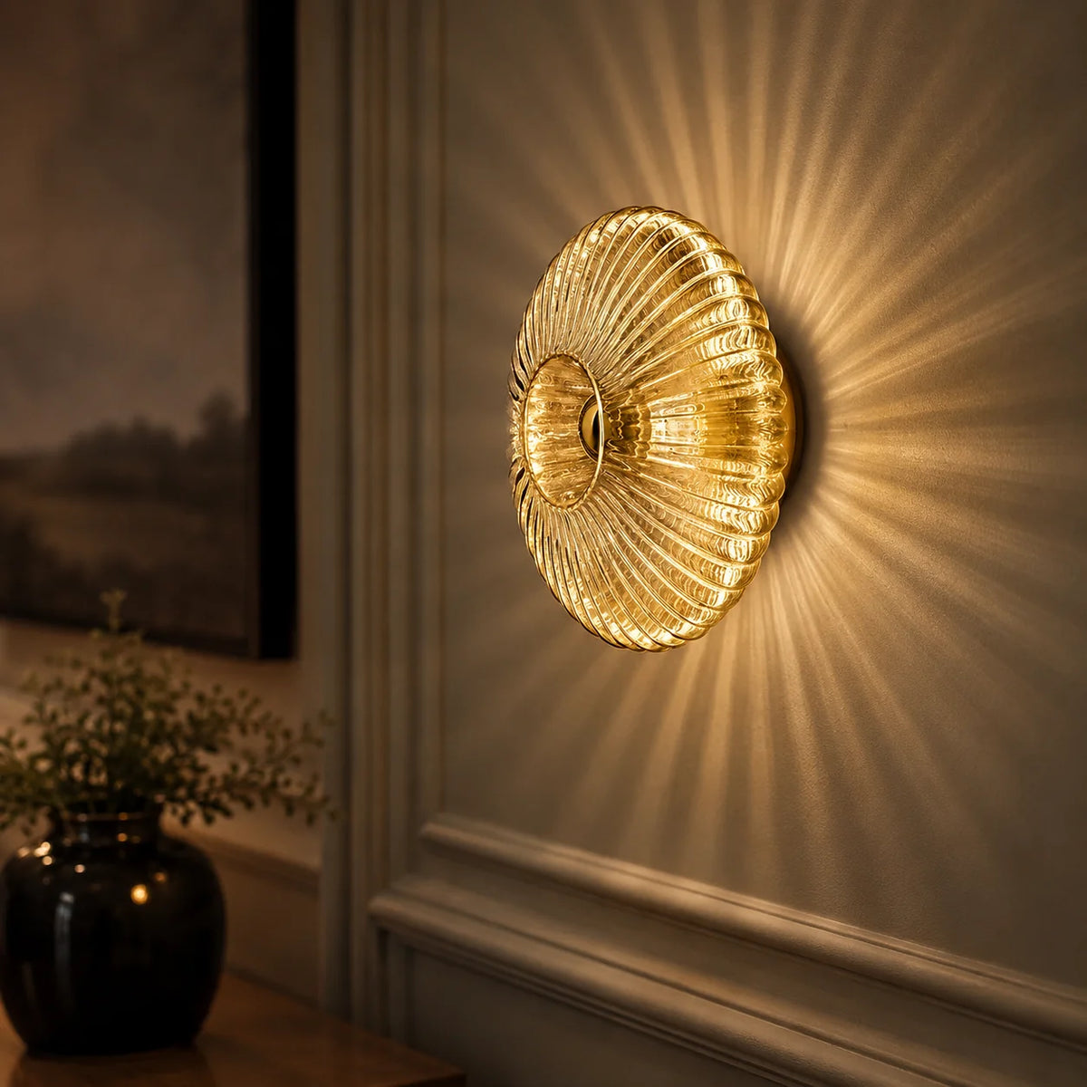 Glass Globe Wall Sconce Hand-Blown Soft Diffused Light