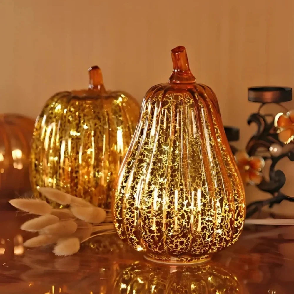 Glass Lamp Hand-Blown Battery-Powered With Timer