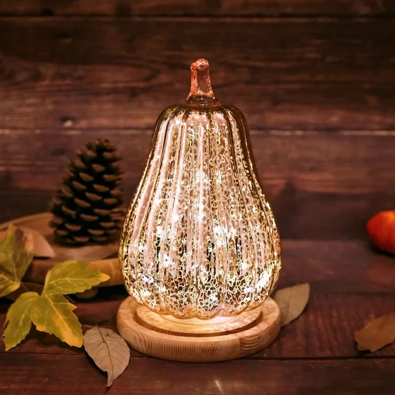 Glass Lamp Hand-Blown Battery-Powered With Timer