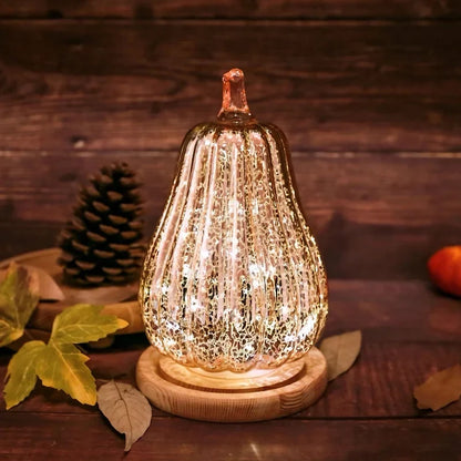 Glass Lamp Hand-Blown Battery-Powered With Timer