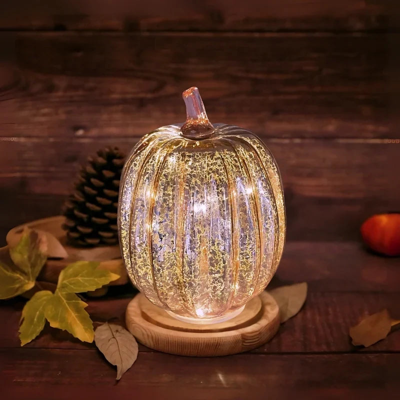 Glass Lamp Hand-Blown Battery-Powered With Timer