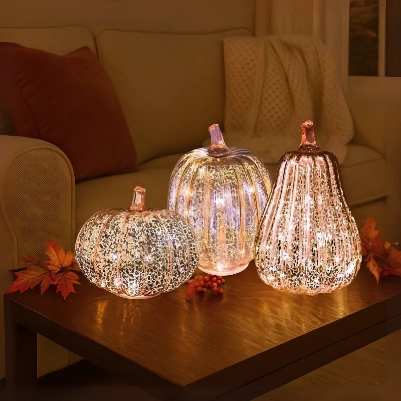 Glass Lamp Hand-Blown Battery-Powered With Timer