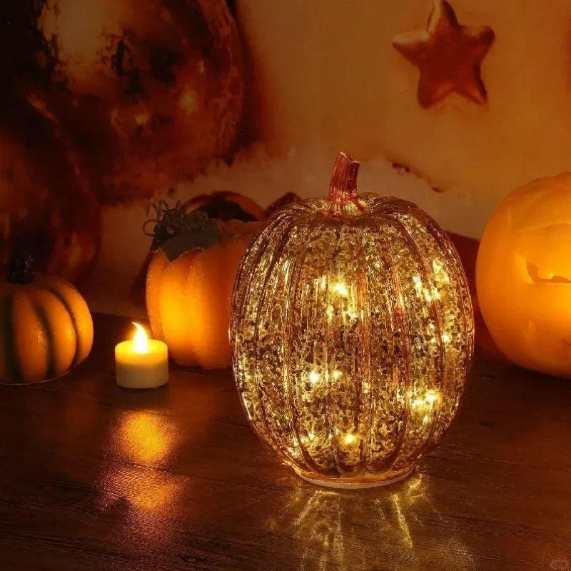 Glass Lamp Hand-Blown Battery-Powered With Timer