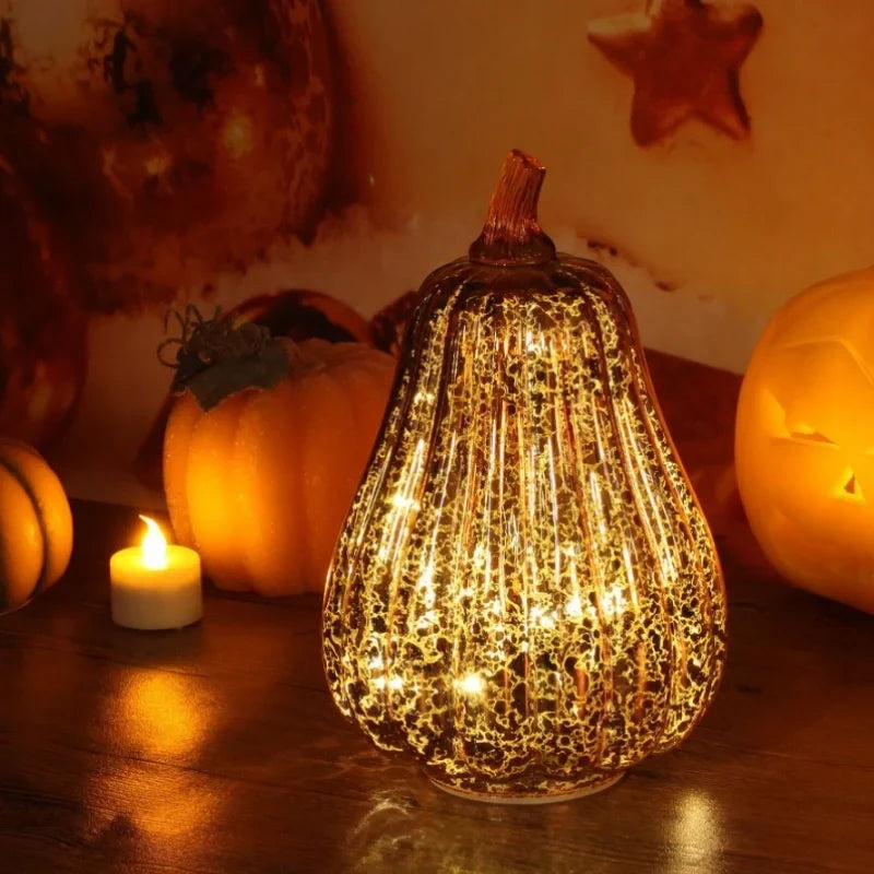 Glass Lamp Hand-Blown Battery-Powered With Timer