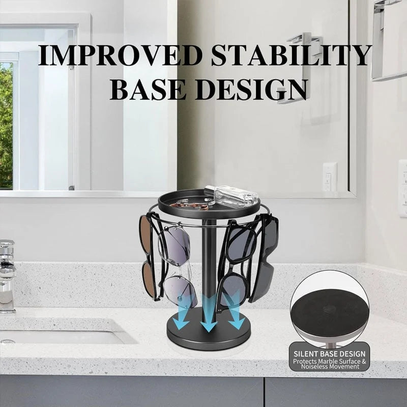 Glasses & Accessories Stand 360° Rotating Metal Space-Saving Organizer