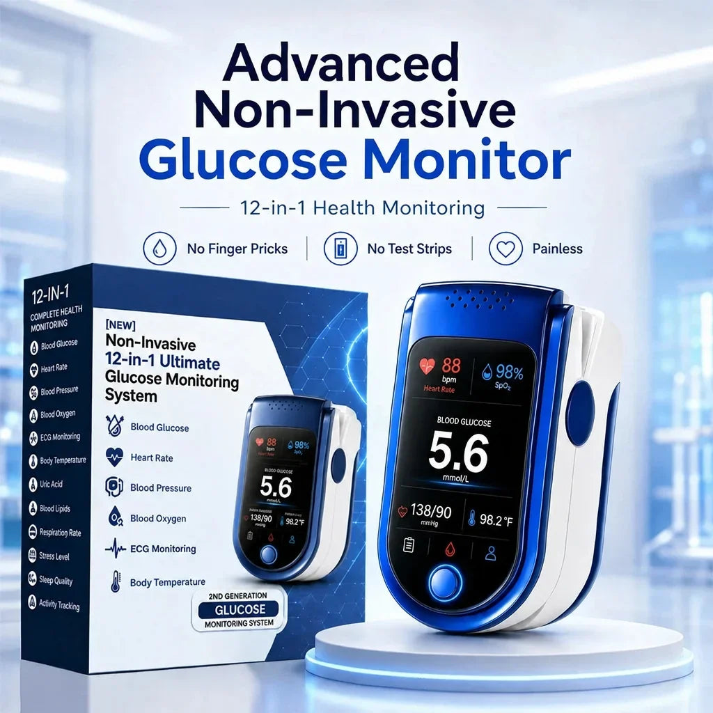 Glucose Monitor Needle-Free Non-Invasive Daily Tracking