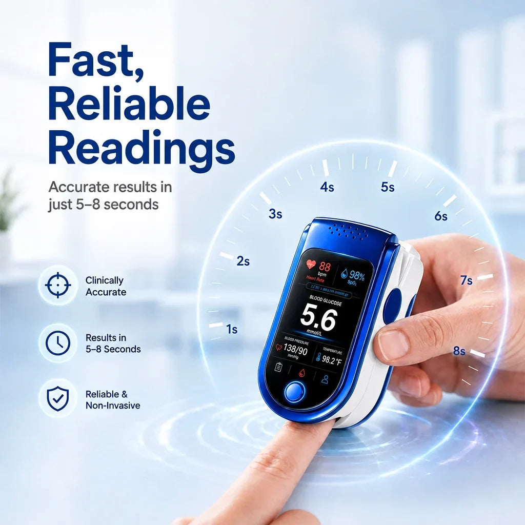 Glucose Monitor Needle-Free Non-Invasive Daily Tracking