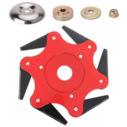 Grass Trimmer Head Six-Blade Manganese Steel Flexible Design