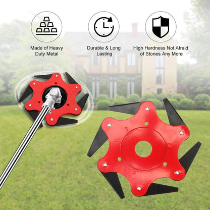 Grass Trimmer Head Six-Blade Manganese Steel Flexible Design
