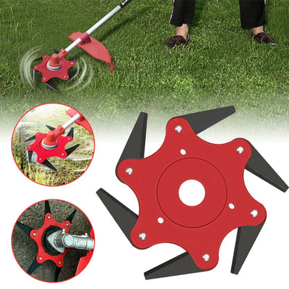 Grass Trimmer Head Six-Blade Manganese Steel Flexible Design