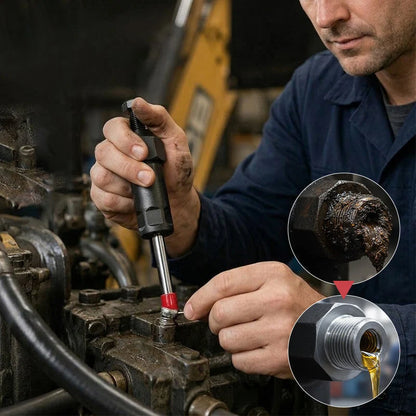 Grease Fitting Cleaner Tool With M6 & M8 Adapters