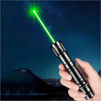 Green Laser Pointer USB Rechargeable Anodized Metal Body 6,562 Ft Range
