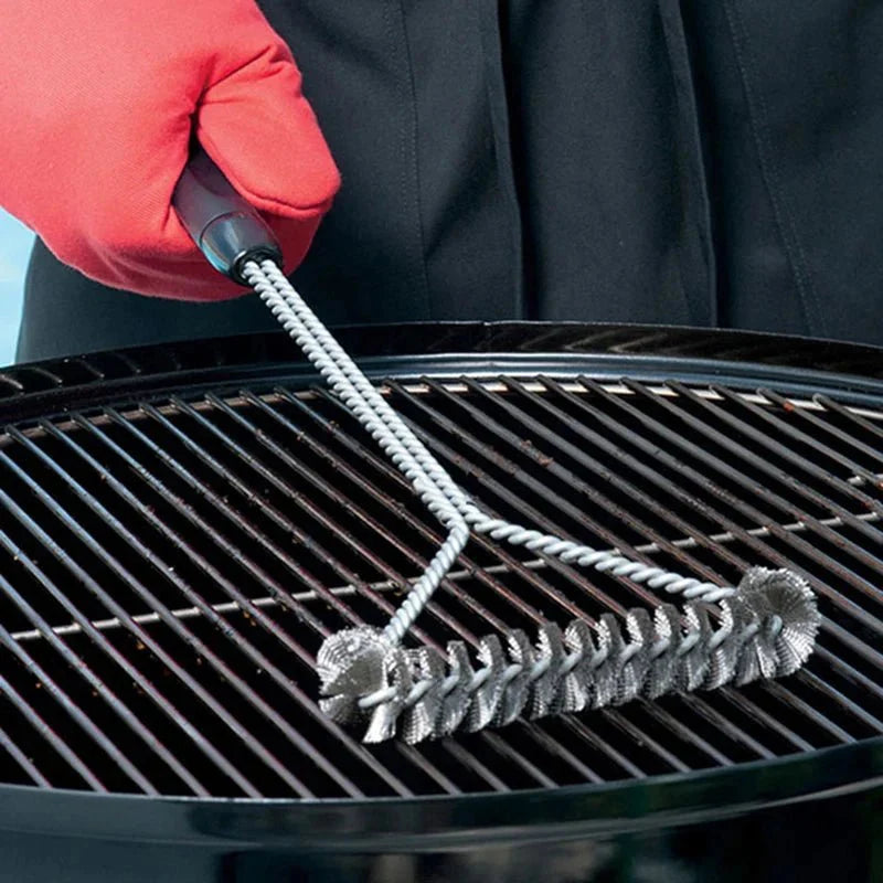 Grill Brush Stainless Steel Bristles & Sturdy Handle