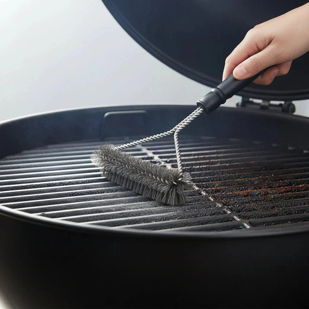 Grill Brush Stainless Steel Bristles & Sturdy Handle