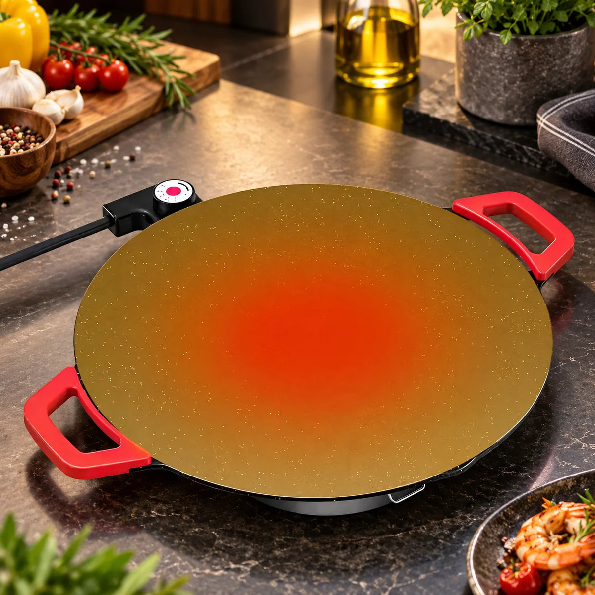 Grill Pan Cast Iron Ribbed & Fat-Draining