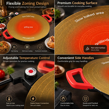 Grill Pan Cast Iron Ribbed & Fat-Draining