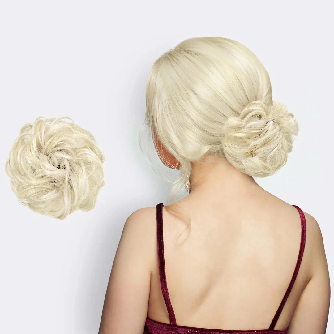 Hair Scrunchie Voluminous Bun Natural-Look Fibers