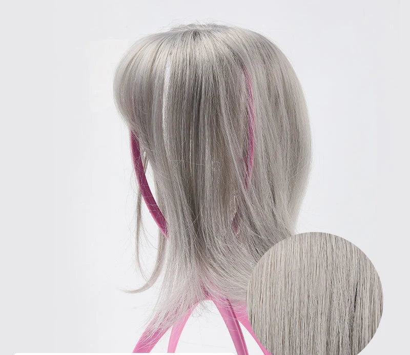 Hair Topper Clip-In with Bangs Heat-Resistant Fibers