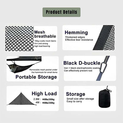 Hammock Triangle Breathable Mesh 440 Lb Capacity With Straps Included