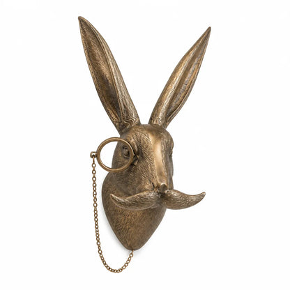 Hand-Painted UV-Resistant Sculptural Animal Head Wall Decor