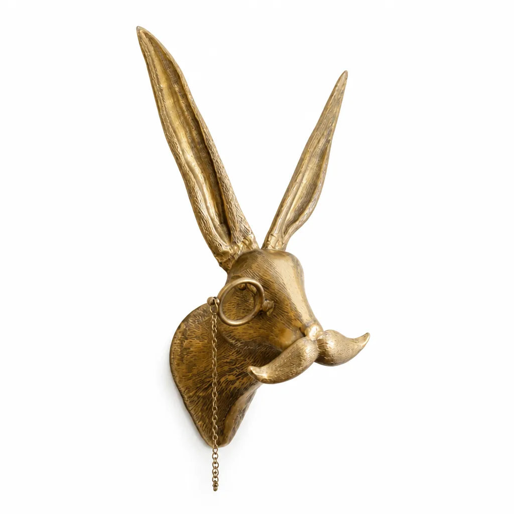 Hand-Painted UV-Resistant Sculptural Animal Head Wall Decor