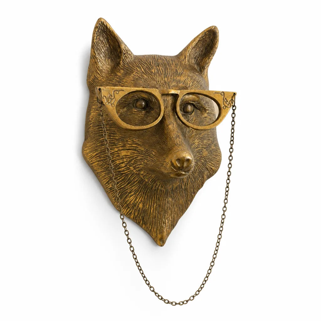 Hand-Painted UV-Resistant Sculptural Animal Head Wall Decor