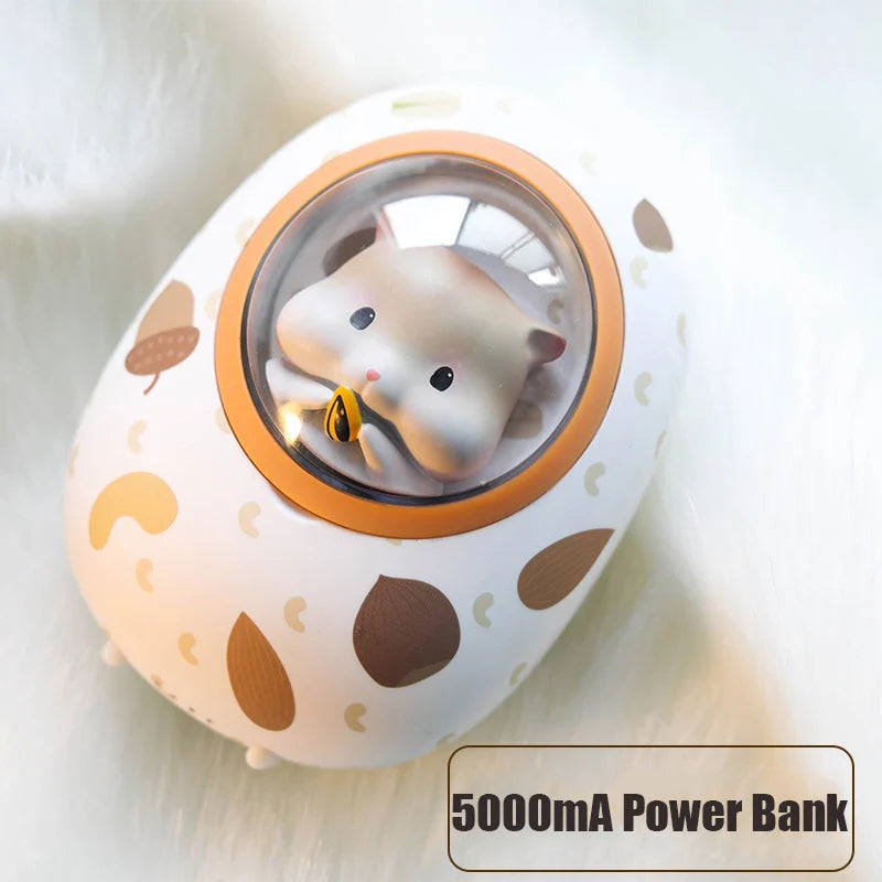 Hand Warmer Power Bank Double-Sided Heating 5000mAh Battery