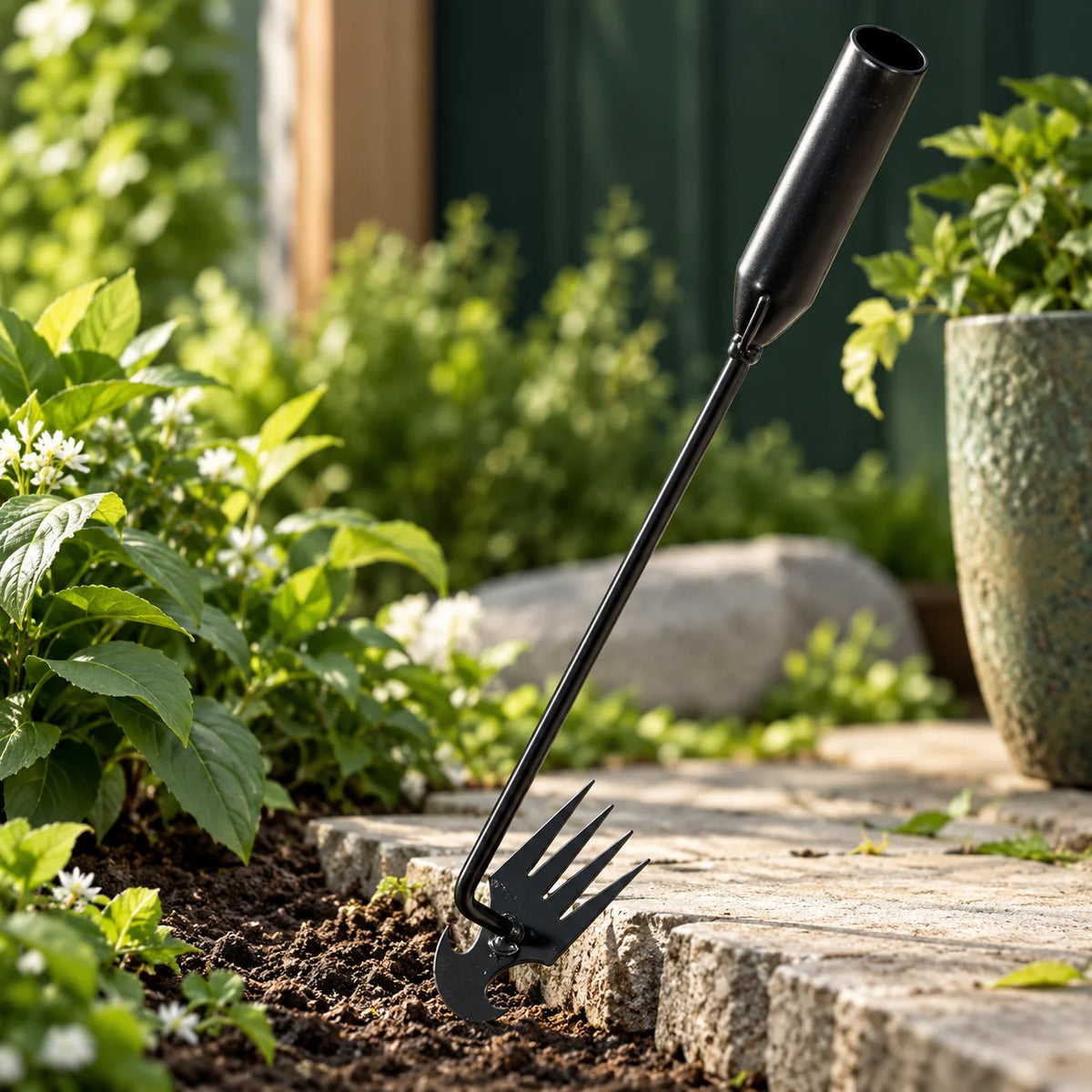 Hand Weeder 4 Tine Hardened Rust-Resistant Steel
