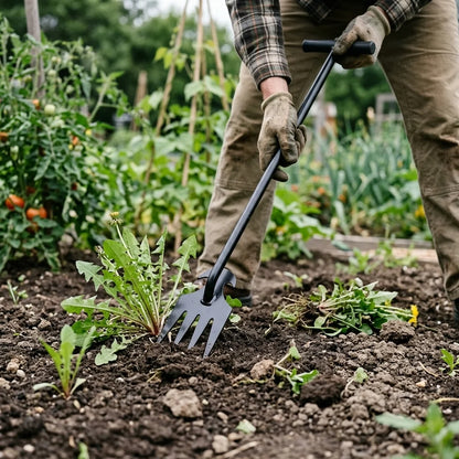 Hand Weeder 4 Tine Hardened Rust-Resistant Steel