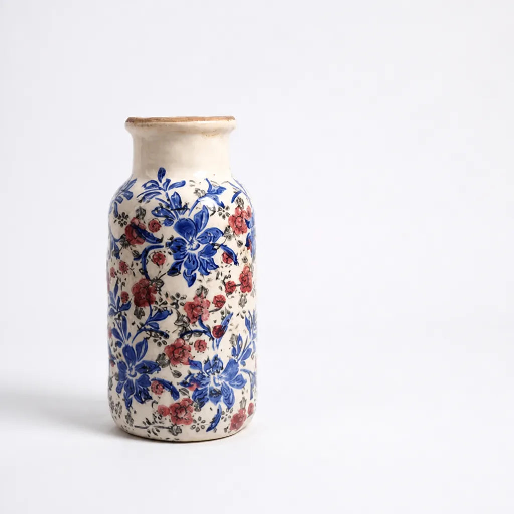 Handcrafted Floral Ceramic Flower Vase