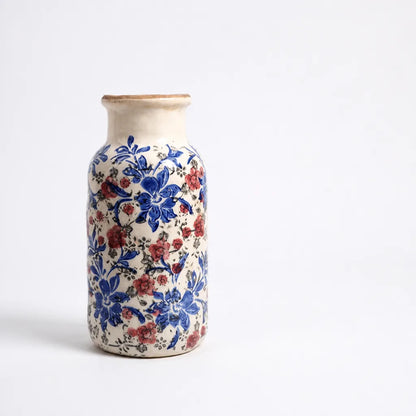 Handcrafted Floral Ceramic Flower Vase