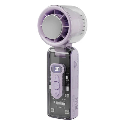 Handheld Fan Foldable Rechargeable LED Speed Display