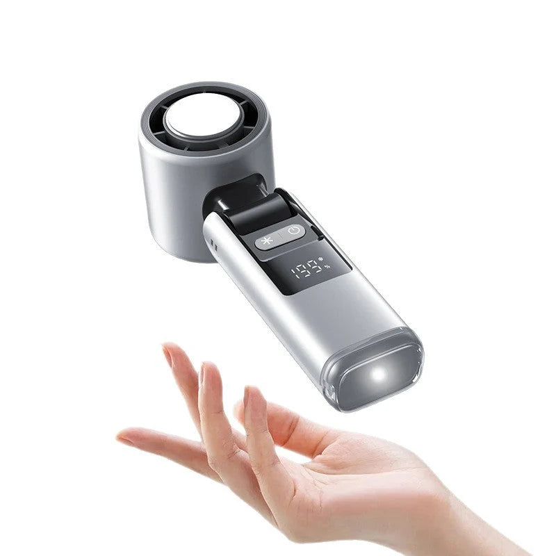 Handheld Fan Rechargeable Digital Display Quiet Operation