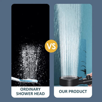 Handheld Shower Head High-Pressure 5 Settings Self-Cleaning Nozzles