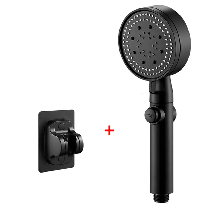 Handheld Shower Head High-Pressure 5 Settings Self-Cleaning Nozzles