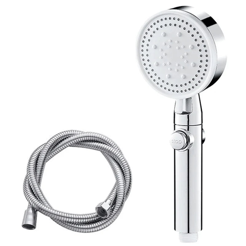 Handheld Shower Head High-Pressure 5 Settings Self-Cleaning Nozzles