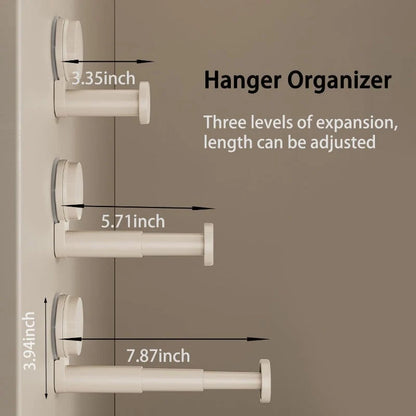 Hanger Organizer Telescopic Twist-Lock Suction Mount
