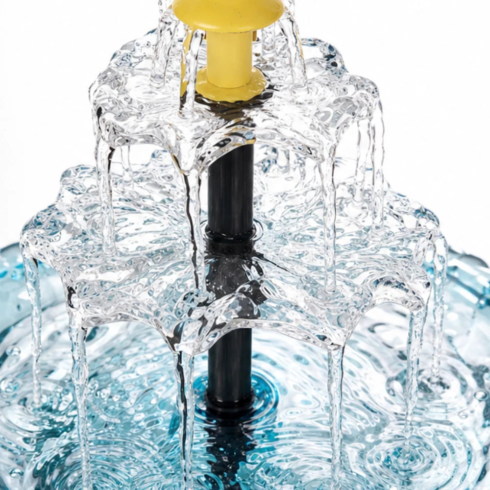 Hanging Bird Bath Fountain Solar-Powered Two-Tier Cascade