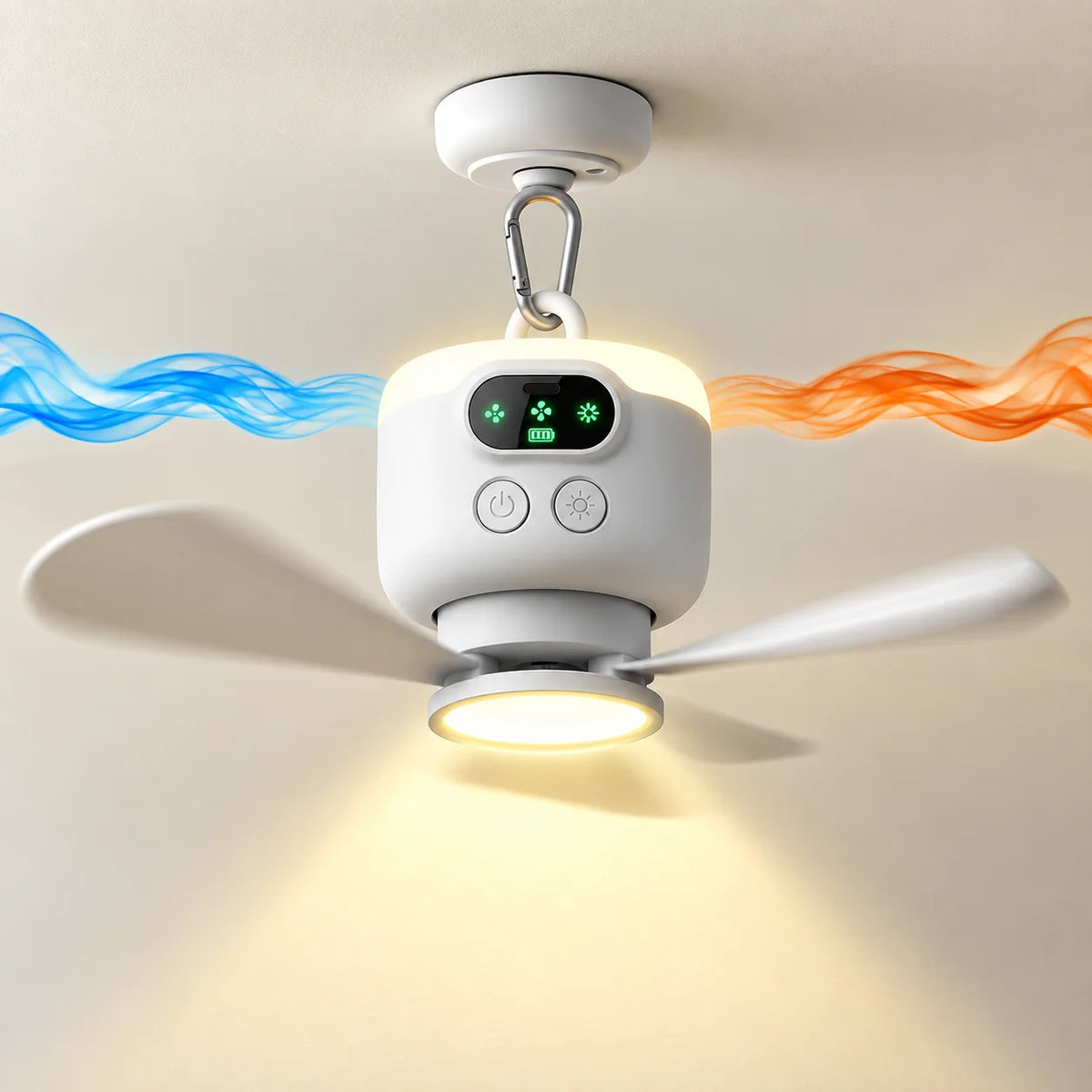 Hanging Camping Fan Rechargeable 8000 mAh LED & Remote