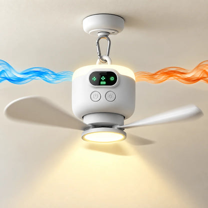 Hanging Camping Fan Rechargeable 8000 mAh LED & Remote