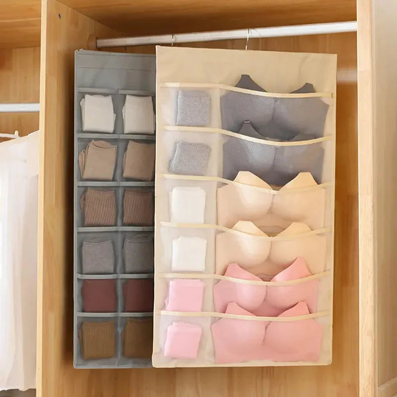 Hanging Closet Organizer Double-Sided 30 Mesh Compartments