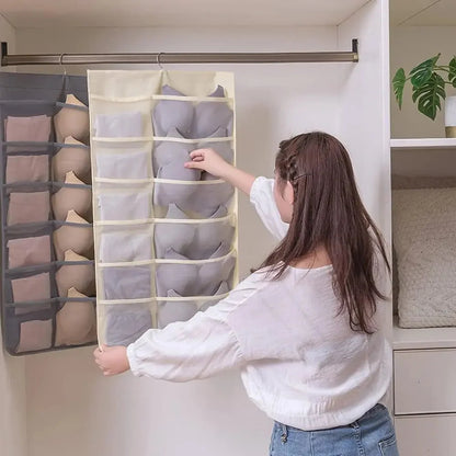 Hanging Closet Organizer Double-Sided 30 Mesh Compartments