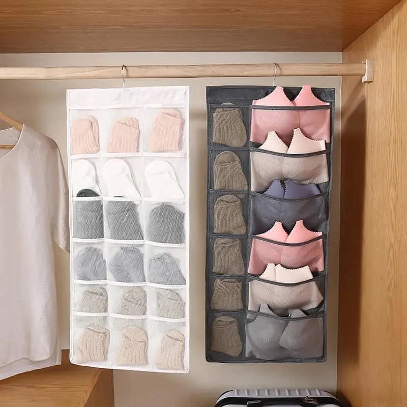 Hanging Closet Organizer Double-Sided 30 Mesh Compartments