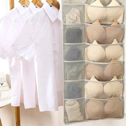 Hanging Closet Organizer Double-Sided 30 Mesh Compartments