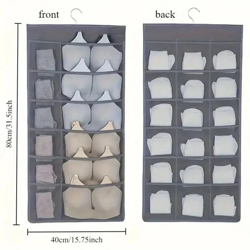 Hanging Closet Organizer Double-Sided 30 Mesh Compartments