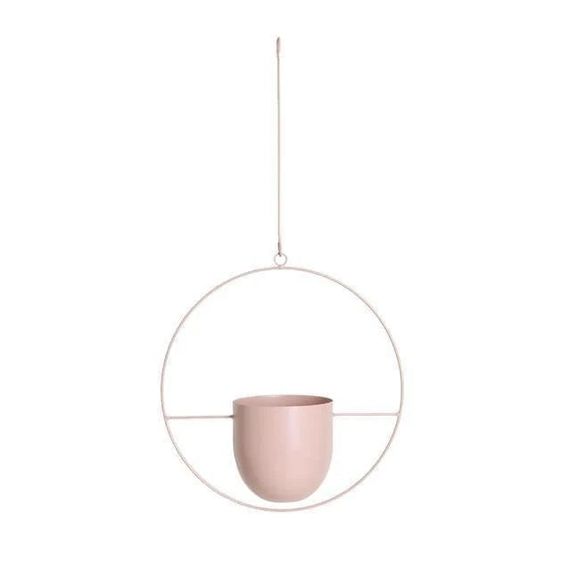 Hanging Plant Holder Halo-Shaped Metal Indoor & Outdoor