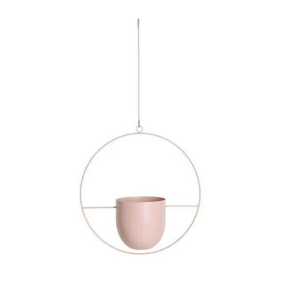 Hanging Plant Holder Halo-Shaped Metal Indoor & Outdoor